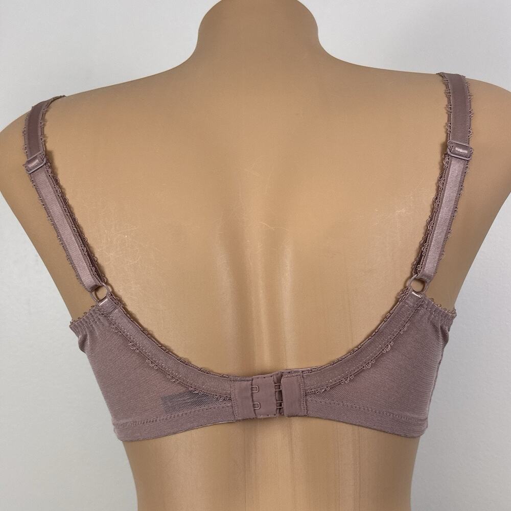 Panache Jasmine Balconnet 6951 Floral Lace Bra - Mauve and Blue - Picture 5 of 8